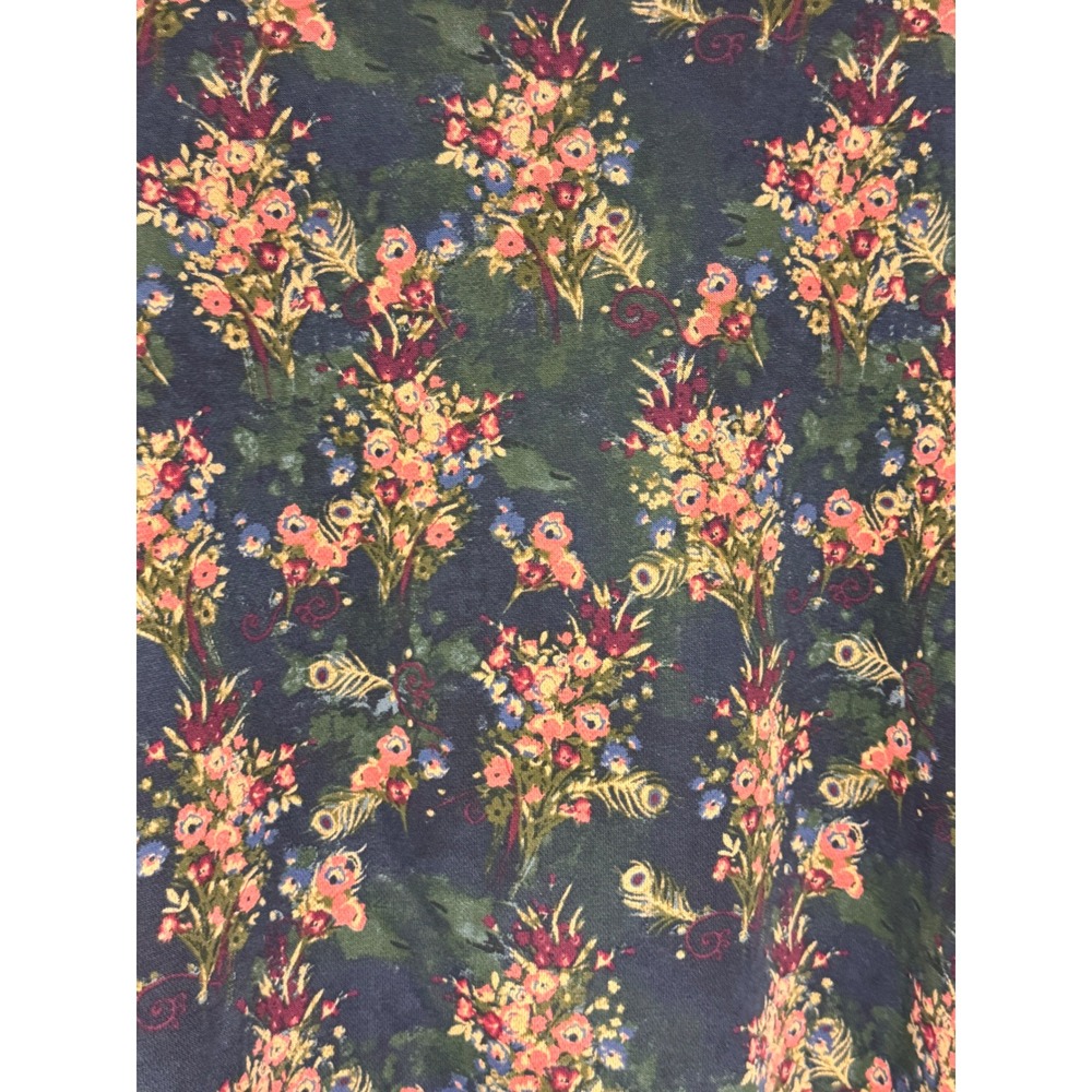 Natural Life English Garden Floral Sweatshirt L/XL Boho Navy Grey Pullover Top - Picture 7 of 8